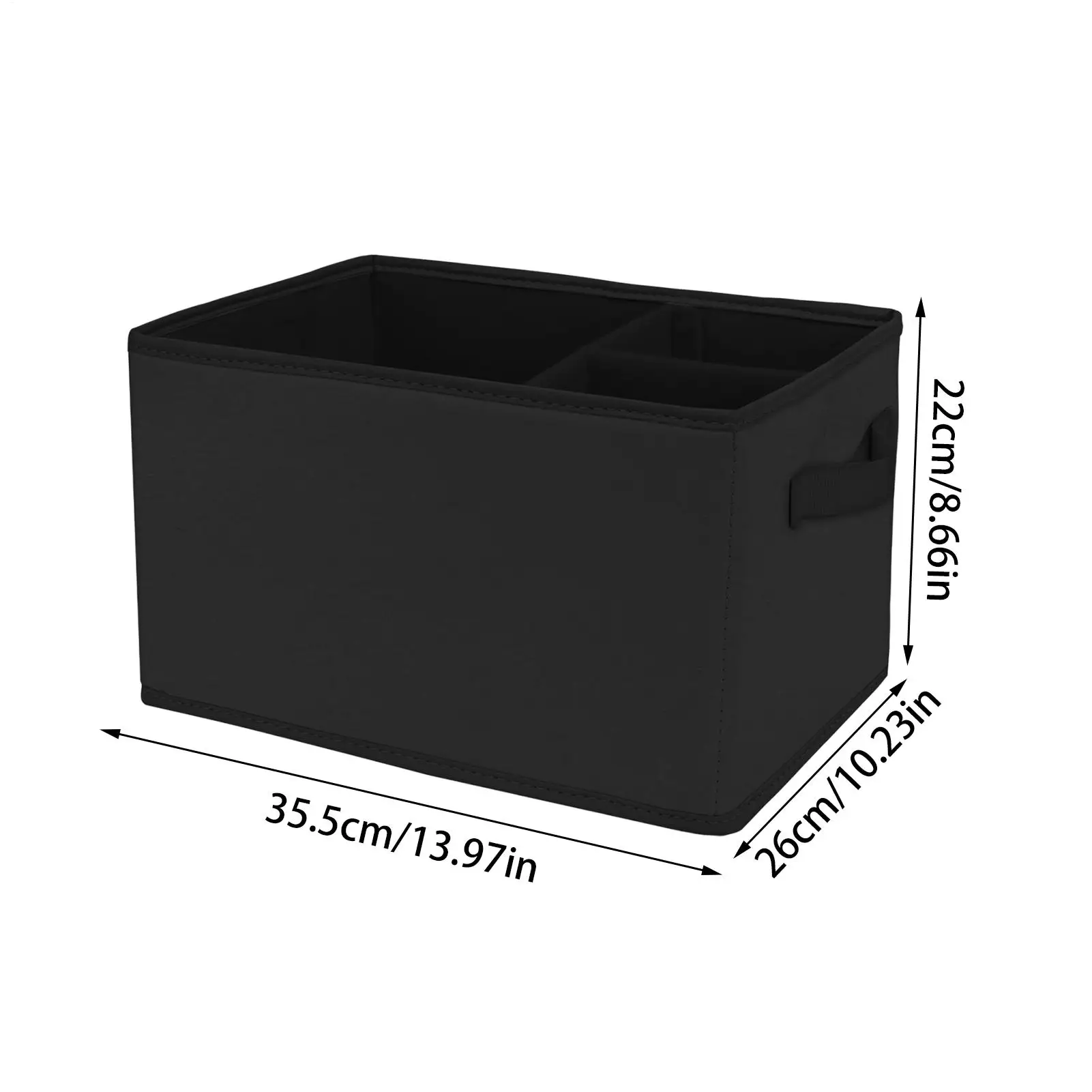 Trunk Storage Box Foldable Storage For Car Accessories Space-Saving Foldable Leather Bin No Lid Holder For Van Truck Driver