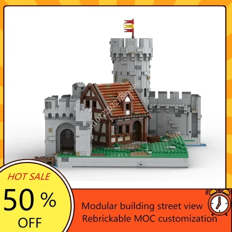 3521PCS Customized MOC Modular Norman Keep Guardhouse Model Custom Puzzles Technology  DIY Creative Assembly Birthday Toys Gifts