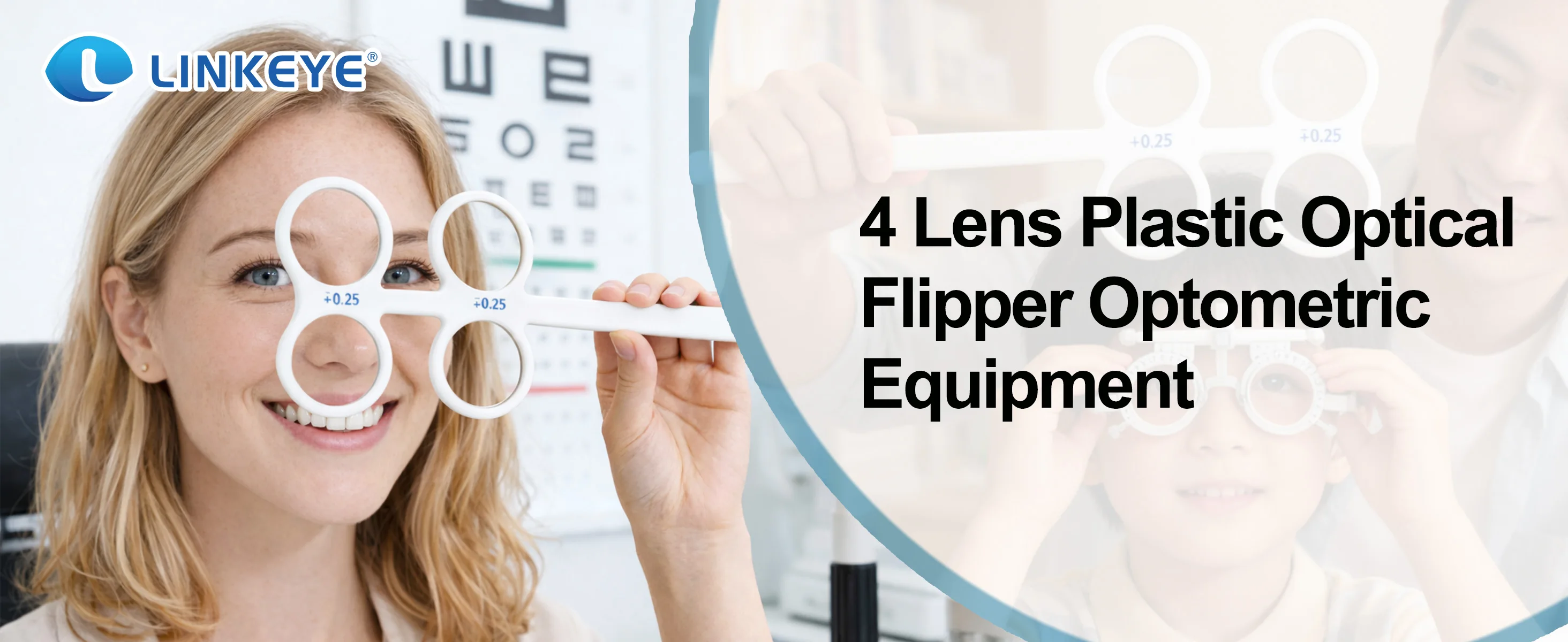4-Linsen Optischer Flipper Hochwertiger Bestätigungstest Ophthalmologischer Optometrie-Augentrainer Okkluder Augenpflege Sehkorrektur FL-5 – Detail 1