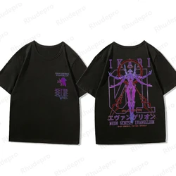 2024 yeni yüzyıl Evangelion co-İmzalı boy kısa kollu T-shirt erkek Eva ilk mobil yaygın giyim trendi büyük boy