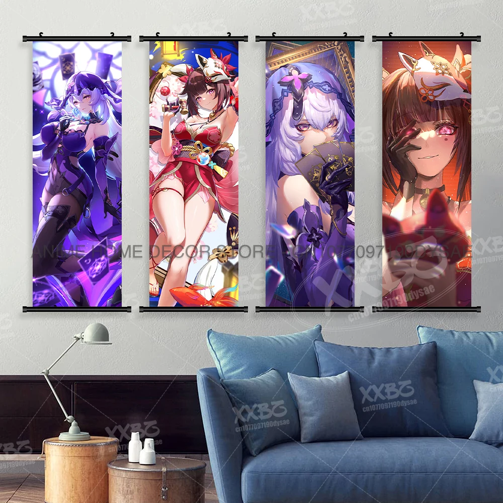 حار لعبة هونكاي: ستار السكك الحديدية ديكور المنزل الحديثة أنيمي جدار عمل فني مخطوطات صورة معلقة اللوحة غرفة طباعة قماش المشارك #2