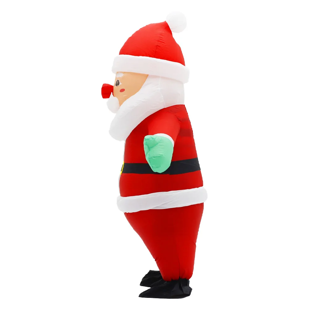 Costume gonflable de dessin animé du père noël, mascotte de défilé, personnage adulte, Cosplay, ensemble d'événements de fête de noël