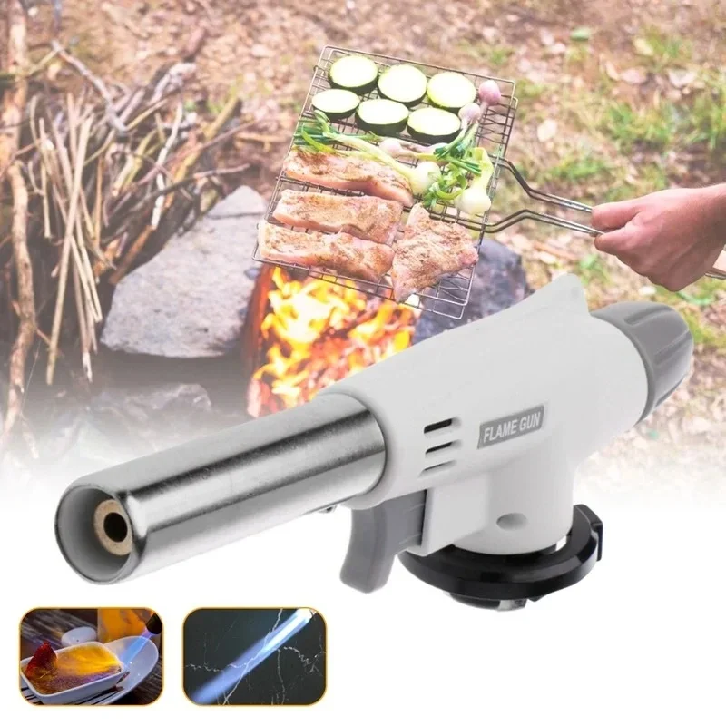 Culinary Professional Kitchen Butane Torch Flame Gun Blowtorch Cooking Soldering Butane AutoIgnition gas-Burner Lighter Heating