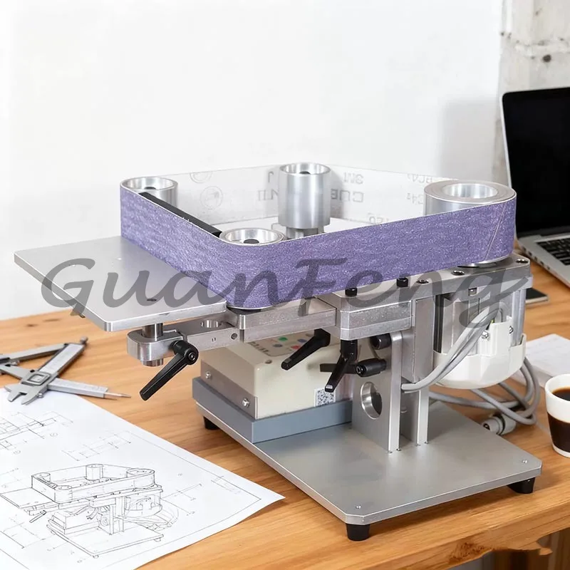 220/110V vertical and horizontal dual-purpose high-power large-scale industrial-grade belt polishing machine