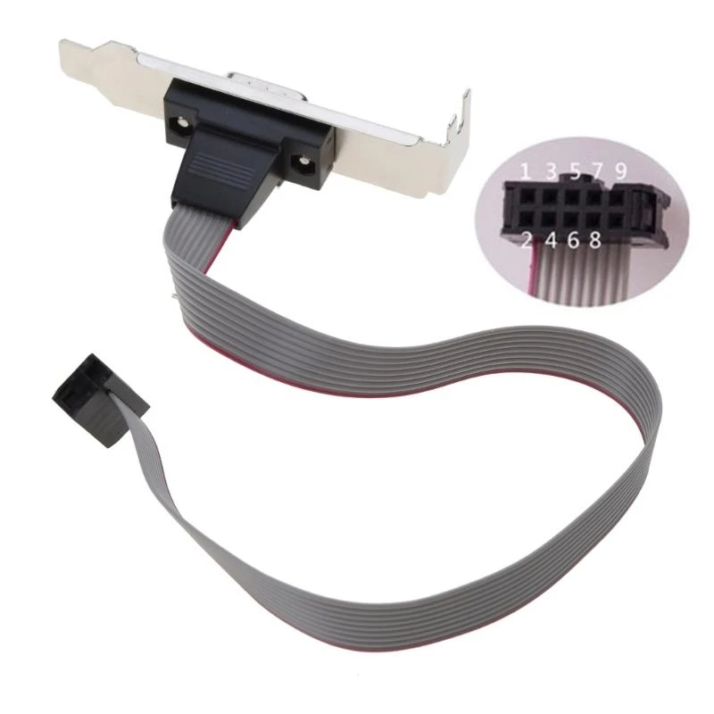 Y51A 9pin DB9 RS232 Motherboard Com Port Ribbon Cable Connector avec câble avec câble