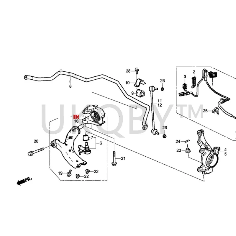 51395-TX4-H51 51396-TX4-H51  Suitable for Ho nd a Ac ur a Front swing arm control arm support arm bushing