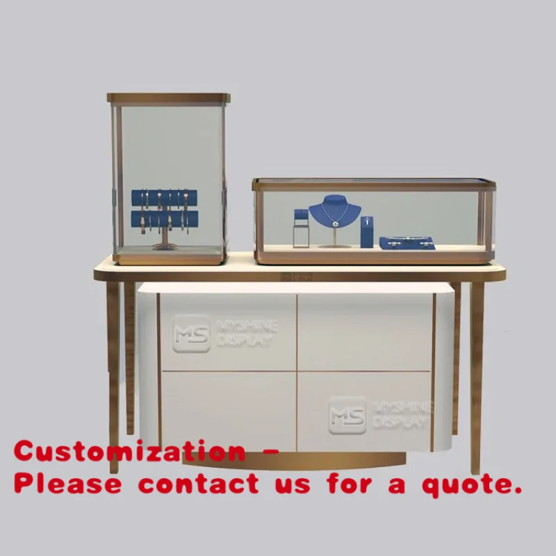 custom.Luxury Jewelry Shop Custom Jewelry Showcase Wall Cabinet Factory Produces Luxury Display Jewelry