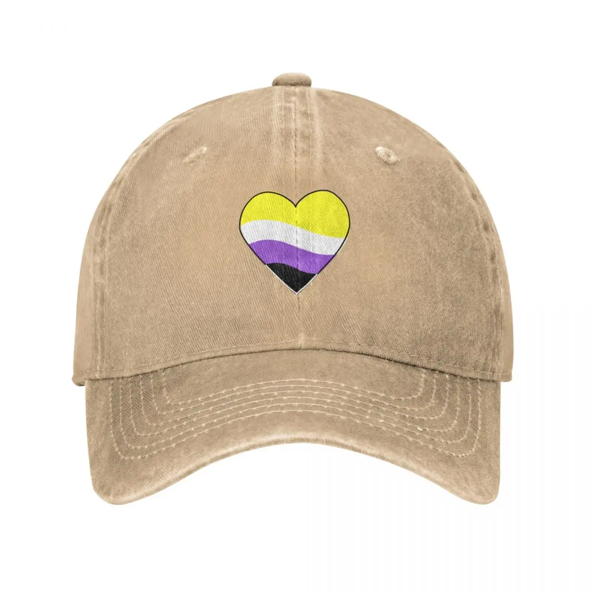 Non-Binary From The Heart Baseball Cap Fashion Beach Luxury Man Hat party Hat For Man Women's