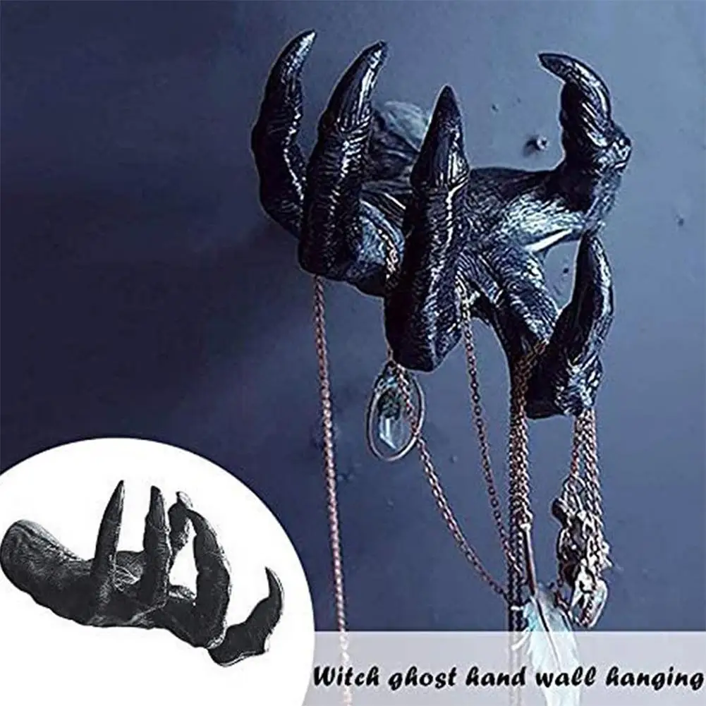 Demon Claw Resin Ornament Keychain Clothes Hanger Hand Wall Figurine Sculpture Bathroom Kitchen Bedroom Hooks Towel Rack Party