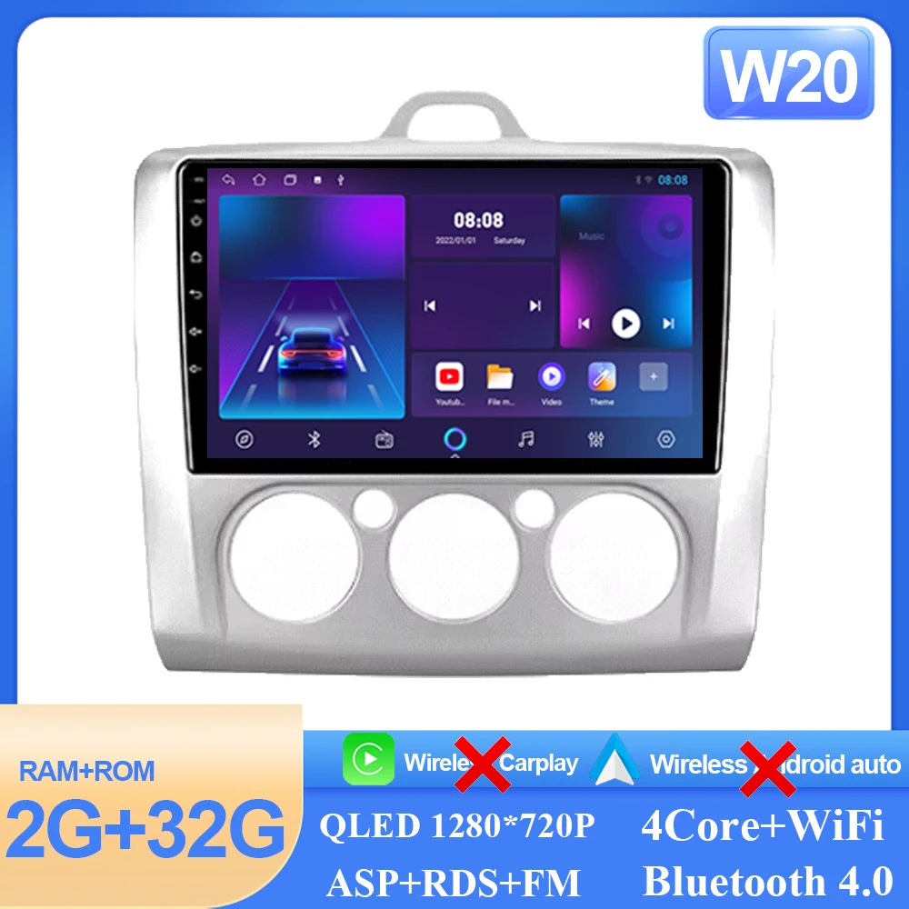 Android15 Autoradio Wifi Navi Voor Ford Mondeo S-max Focus C-MAX Galaxy Fiesta Transit Fusion Connect Kuga multimedia GPS BT WIFI - afbeelding 1