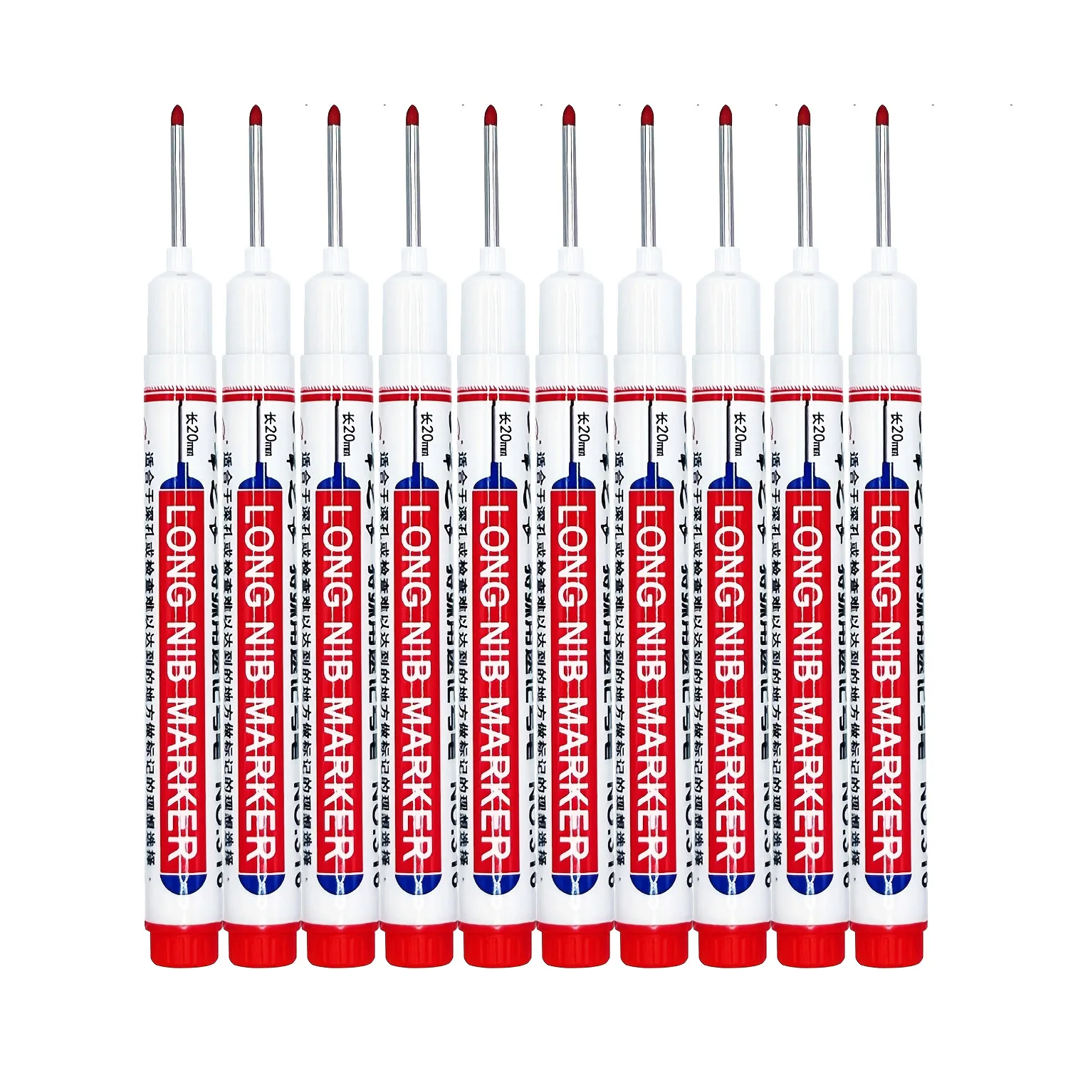 5-15 stuks 20mm Diepe Gat Lange Punt Markeringen Voor Metaal Perforeren Pen Waterdicht Badkamer Houtbewerking Decoratie Multifunctioneel - afbeelding 1