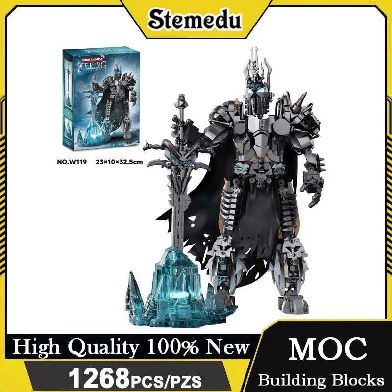 

W119 1268PCS Frost Monster King Fantasy Magic Theme Series Mini Particle Assembly Model Set Collectible Toy Kids Adults Gift