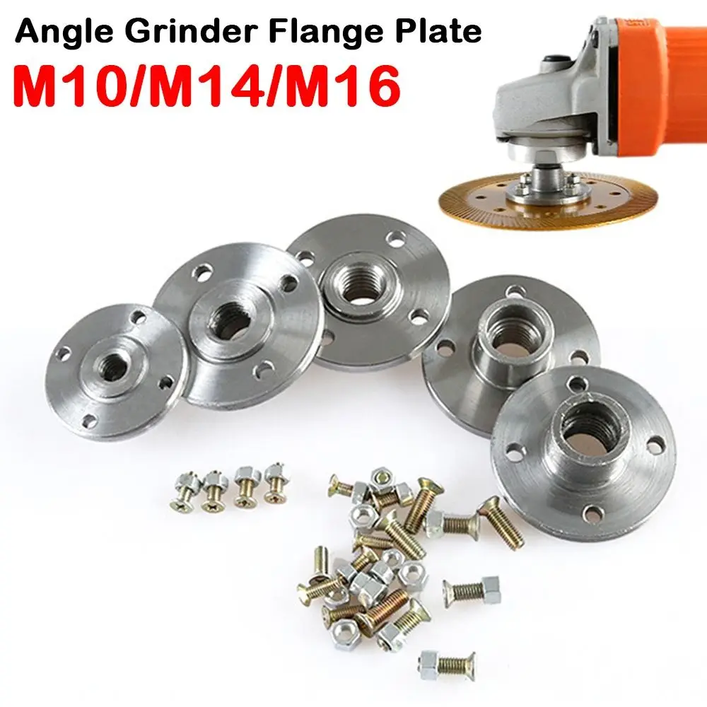 M10/M14/M16 Angle Grinder Flange Plate Metal Secure Clamping Grinder Disc Backing Plate Round Plate Disc Positioning