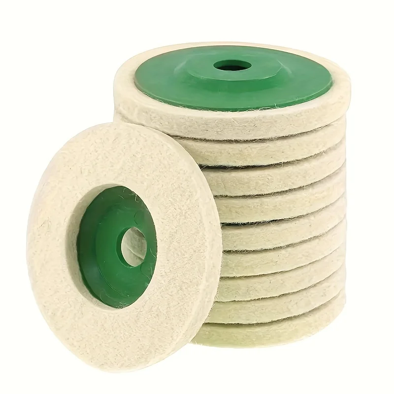 

10 шт. зеркальный полировальный круг - тонкая белая шерстяная подушечка высокой плотности для шлифования и полировки - промышленный шерстяной войлочный круг