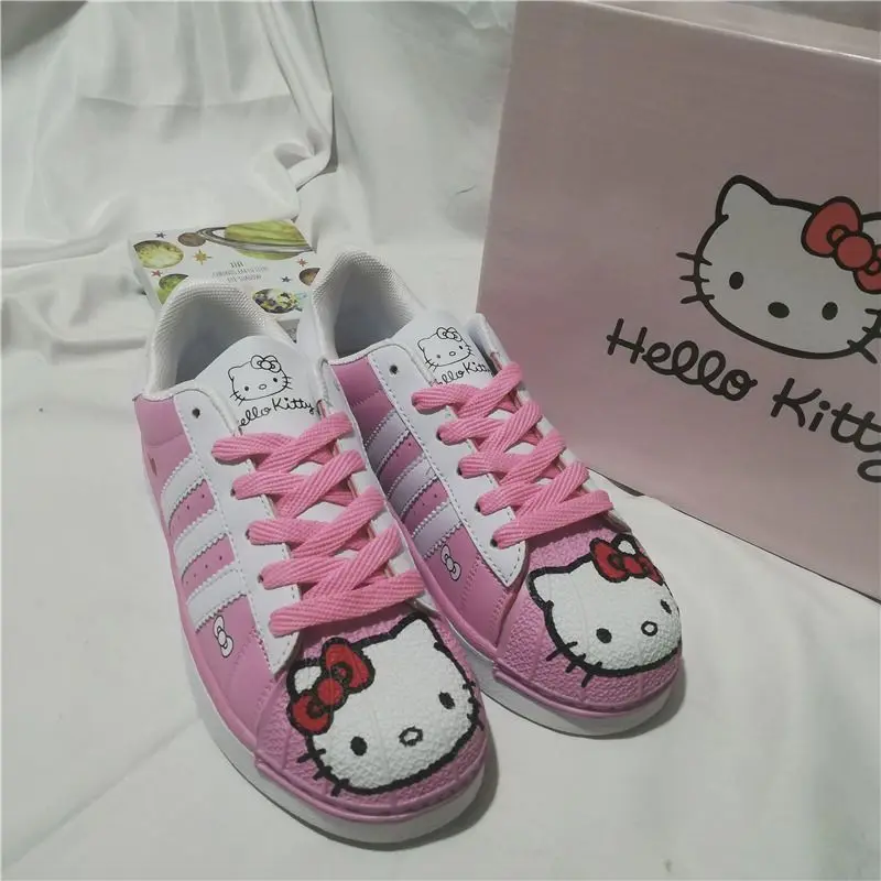 Hello Kitty Shoes Sanrio Cinnamoroll Girls Boys Cartoon Kuromi My Melody Sneakers Students Shell Shoes Board Shoes Toys for Kids