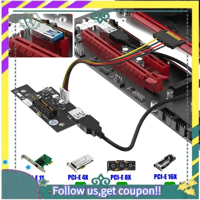 新しい Pci Express Pci-E 1X に 1X/4X/8X/16X ライザーカード高品質磁気フットパッドプラスチック