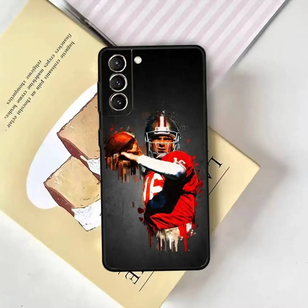 Joe Montana Capa de telefone para Samsung GalaxyA13,21s,22,31,32,52,53,71,72,73, capa preta macia