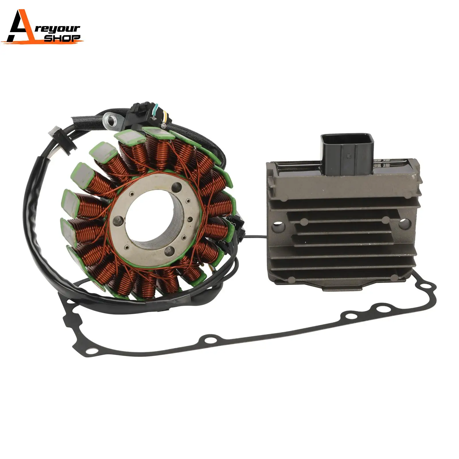 

Alternator Stator Regulator w/Gasket for Kawasaki Versys-X ABS KLE250DHF Tourer-KLE250BLFA Tourer-KLE250BLFB Versys-X 300