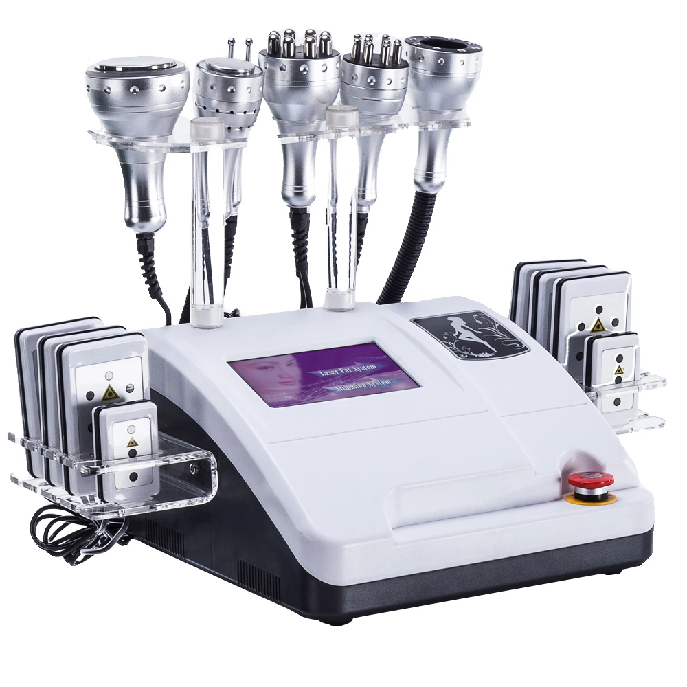 New 8 IN 1 Lipo Laser 40K Cavitation RF Vacuum Slimming Machine Radio Frequnecy Beauty Device