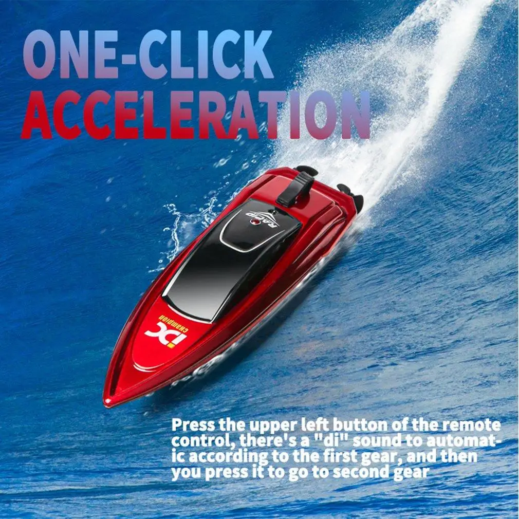 

Mini Remote Control SpeedBoats Toy RC Racing Boat High Speed Ship 5km/h Low Battery Alarm Capsize Recovery Boys Girls Gifts