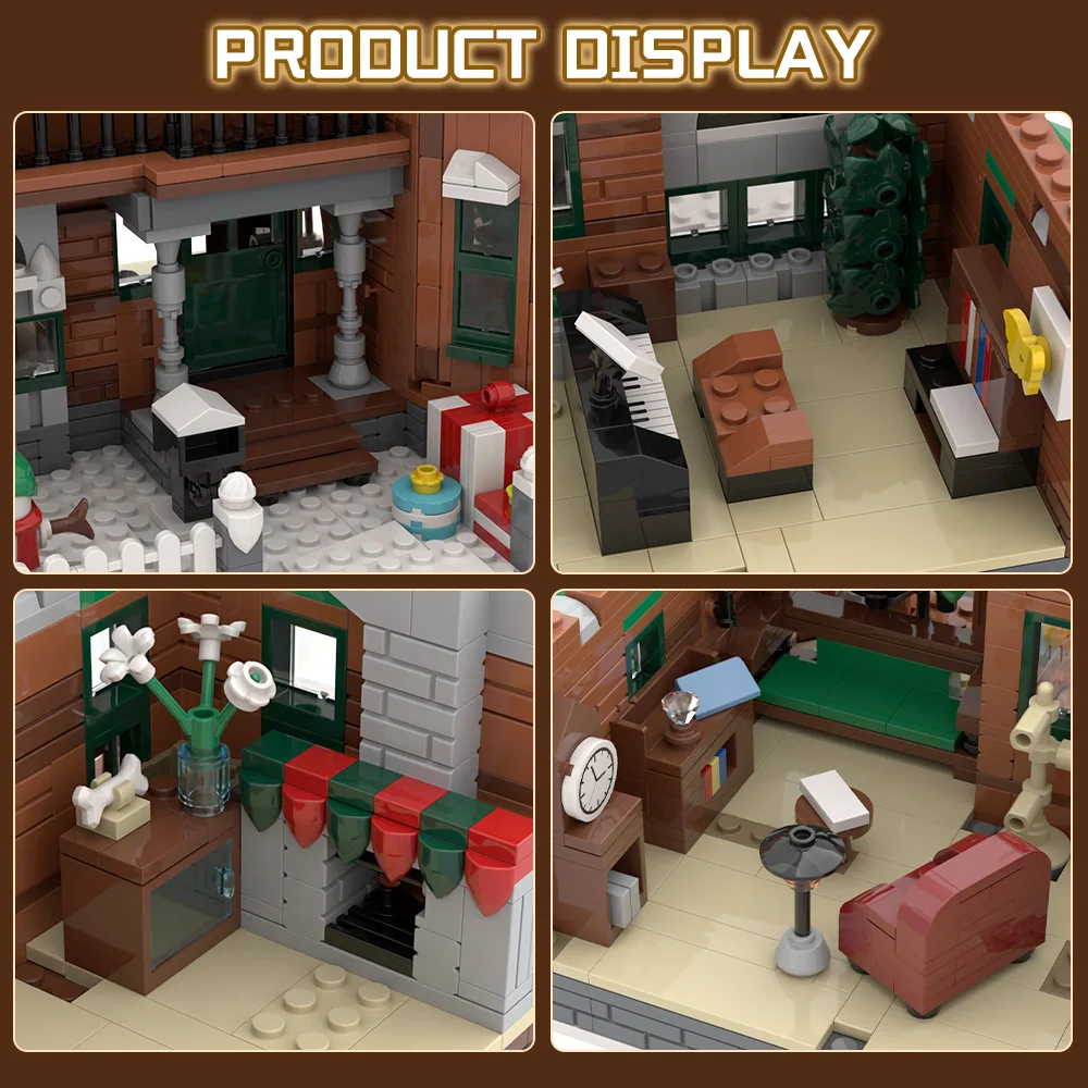 

MOC IT'S A WONDERFUL LIFE Building Block Modular Snow House Bricks