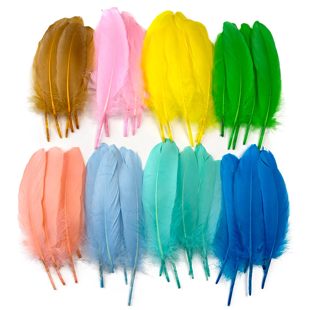 10 Stück flauschige, weiche, natürliche Gänsefedern, 12–18 cm, für DIY-Bastelarbeiten, Schmuck, Hüte, Kleidung, Nähen, Festival, Party, Dekoration