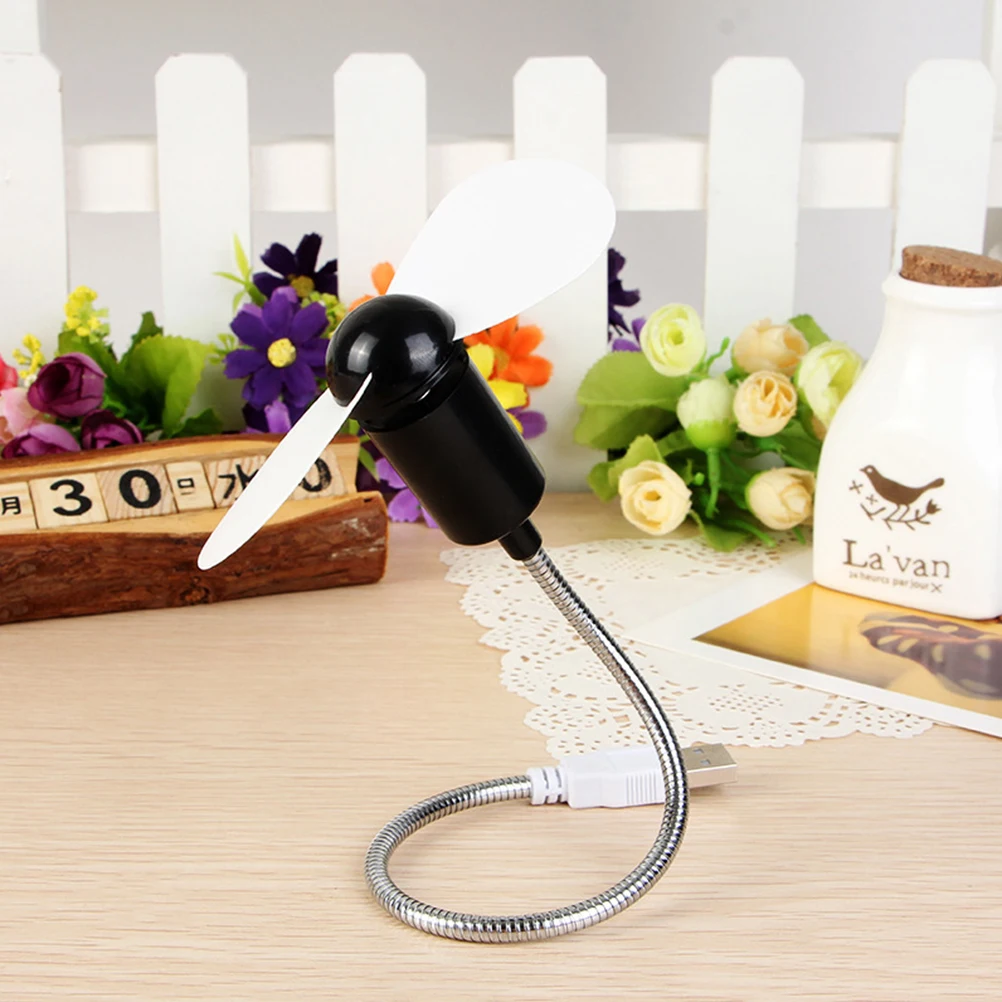 

5pcs Usb Mini Set Flexible Cooling Fan For Computer Silent Lightweight Detachable Portable Long Life Adjustable Orientation