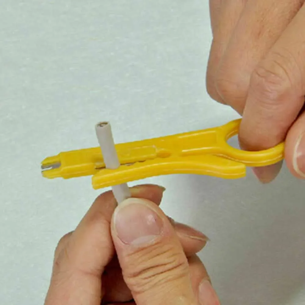 圧着ケーブルカッターストリッパーペンチストリッピングツールブルークリンパーポータブルワイヤーカッターイエロー9cm / 3.53インチ新品