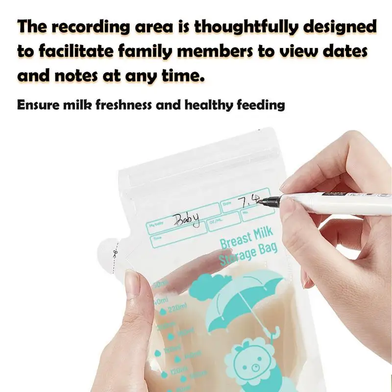 30 Pcs Breast Milk Storage Bags Milk Freezer Containers Mother Maternal Baby Food Store BPA Free Safe Feed Preserve Bags