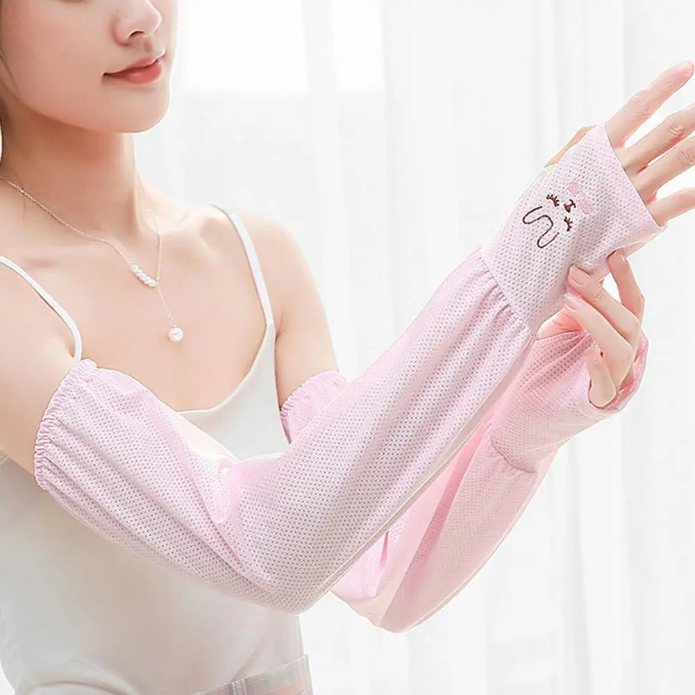 Ice Anti-sunburn Sleeve Summer Uv Solar Arm Sleeves Women\'s Driving Sun Protection Long Sleeve Anti-UV Cycling Sleeves Loose