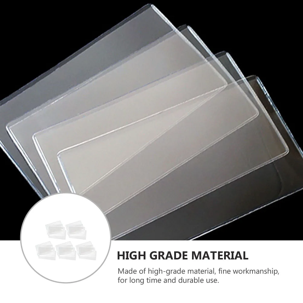 

20pcs Hard Rubber Cover Protective Bag Banknote Storage Bill Holder Case Collection Transparent Waterproof Practical Use