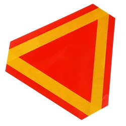 Sign Slow Vehicle Moving Auto Aluminum Warning Carrier Down Move Safety Rural Car Reflectors Triangle Reflective Signs Cart