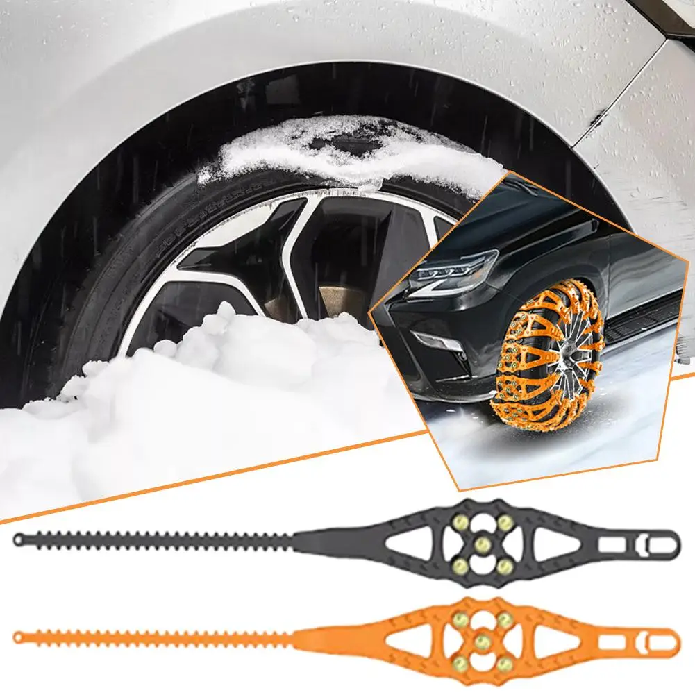 Neumático de coche estilo espina de pescado, cadena antideslizante Universal para nieve, cadena segura, accesorios de emergencia, antideslizante, para exteriores, T S3H8, 2/4 Uds.