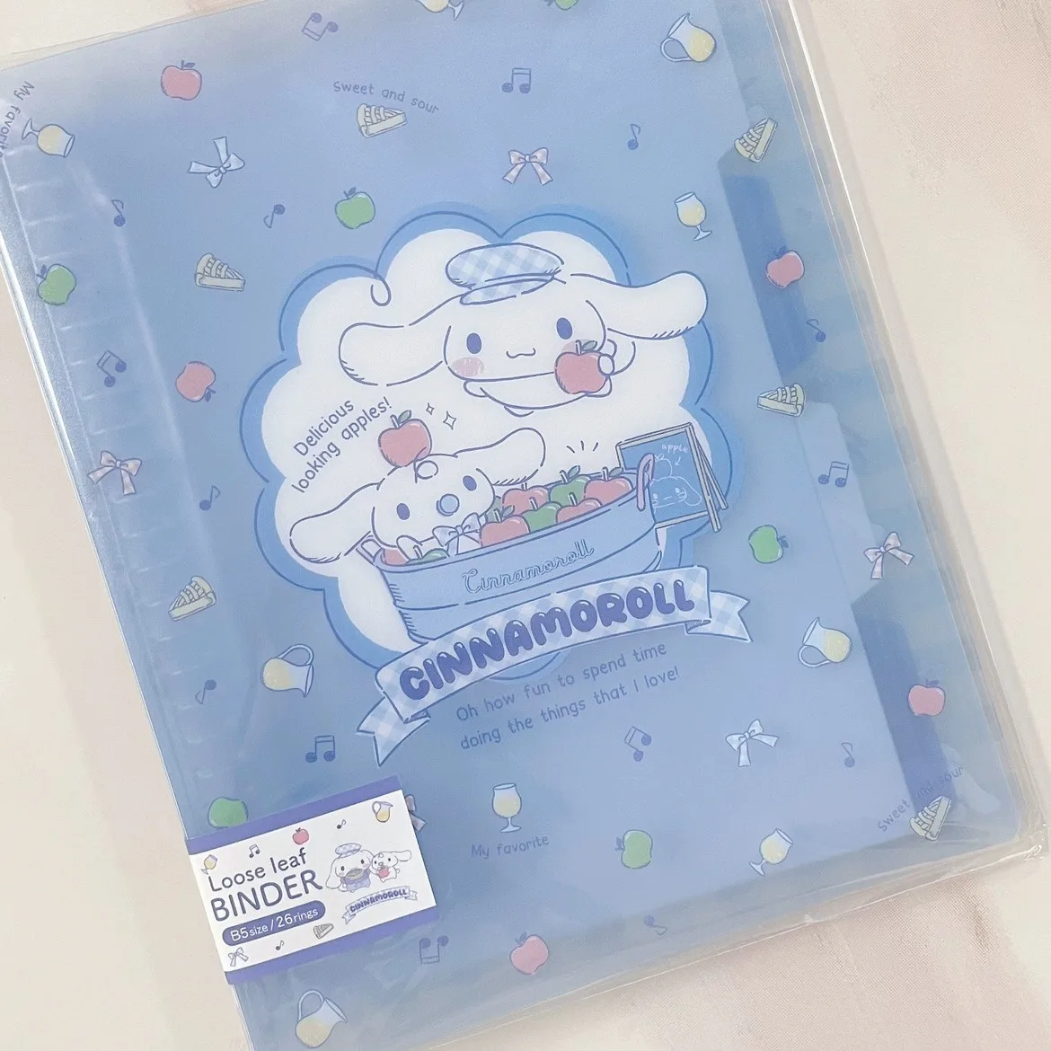 Miniso Sanrio Kuromi My Melody Cinnamoroll New B5 Large-capacity Creative Loose-leaf Notebook Student Notebook