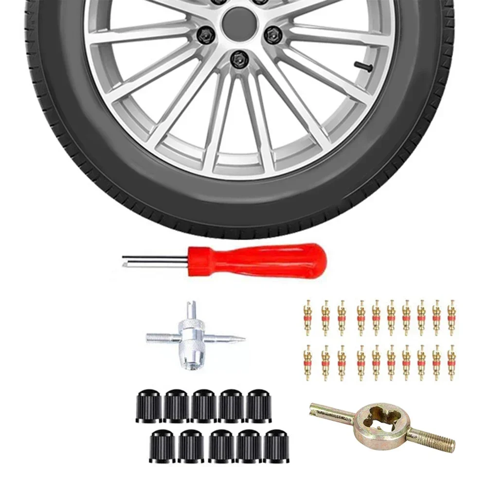 33* Tire Repair Install Tool Car Slotted Handle Tire Valve Stem Core Remover Screwdriver Tire Repair Install Tool