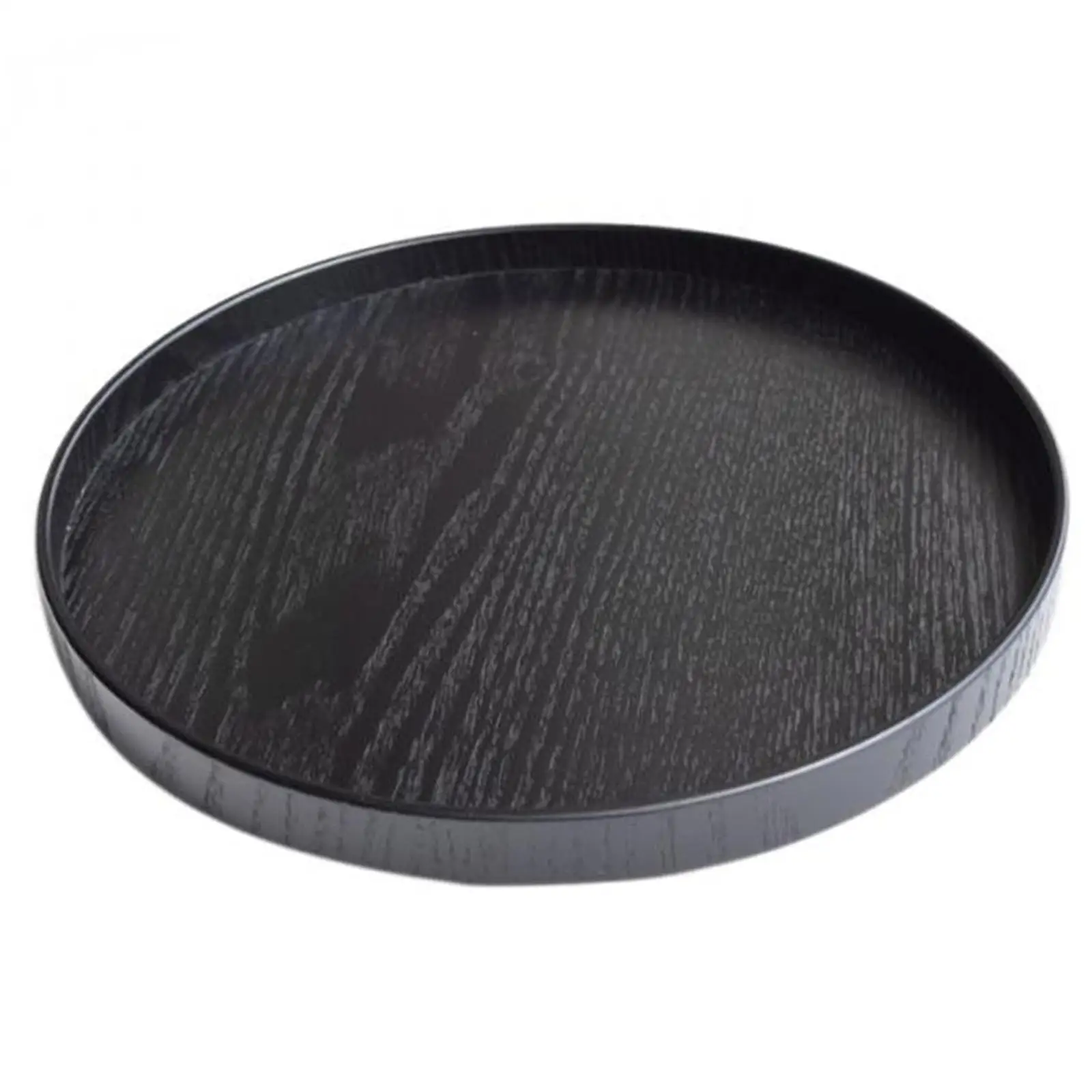 Round Wood Tableware Serving Decorative Trays Platters for Tea Coffee