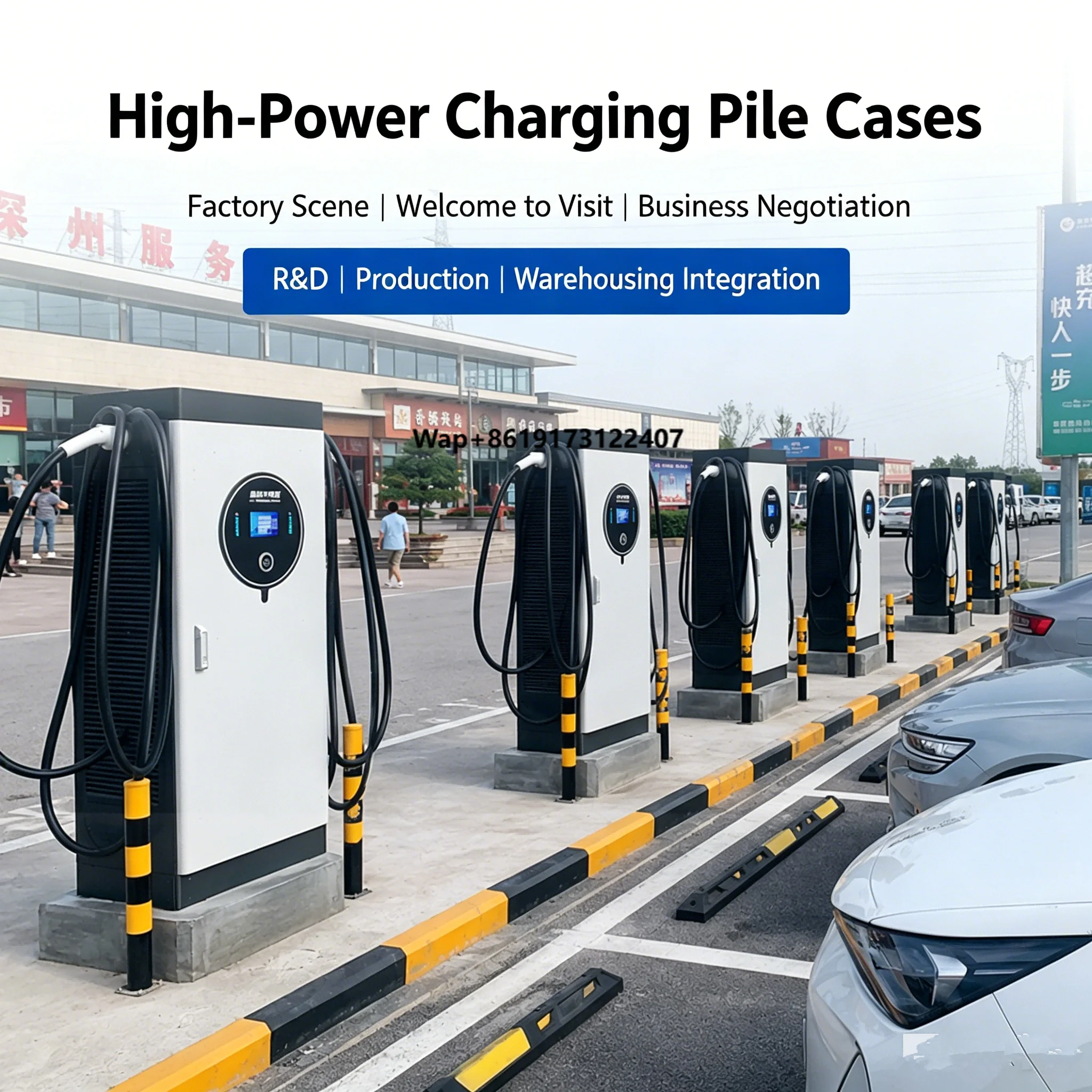 Commercial EV DC Fast Charging Station Hybrid Grid Dual Connector 60kW 80kW 120kW 160kW Charger