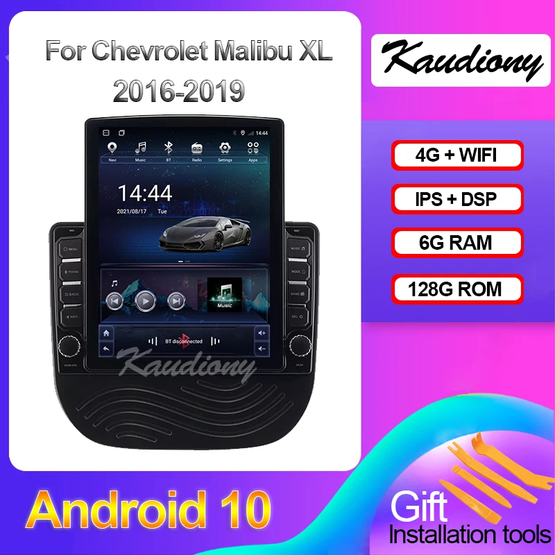 Kaudiony Tesla Style Android 10.0 For Chevrolet Malibu XL Car DVD Multimedia Player Auto Radio GPS Navigation Stereo 2016-2019