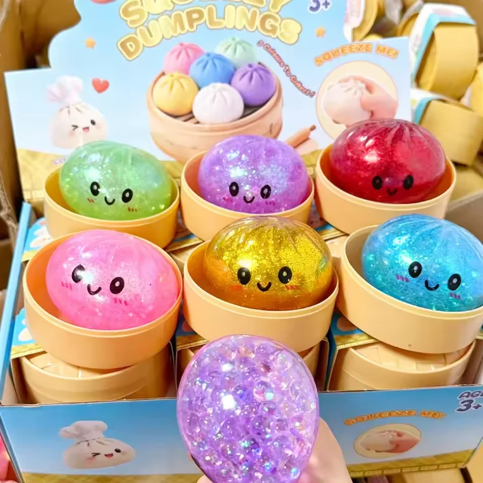 Simulation Flash Dumpling Pressure Ball Slow Rebound Soft Pinch Decompression Office Home Decorat Children Adults Birthday Gift