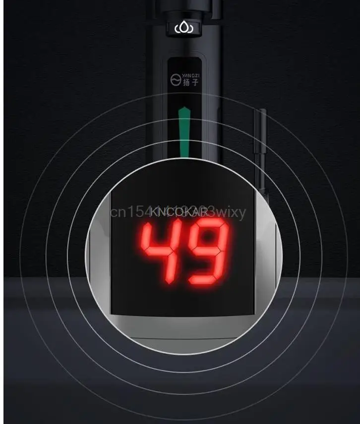 220V Instant Electric Boiler Kraan Tankless Heating Water Heating Kraan with Temperature Display Touch Schakelaar keuken