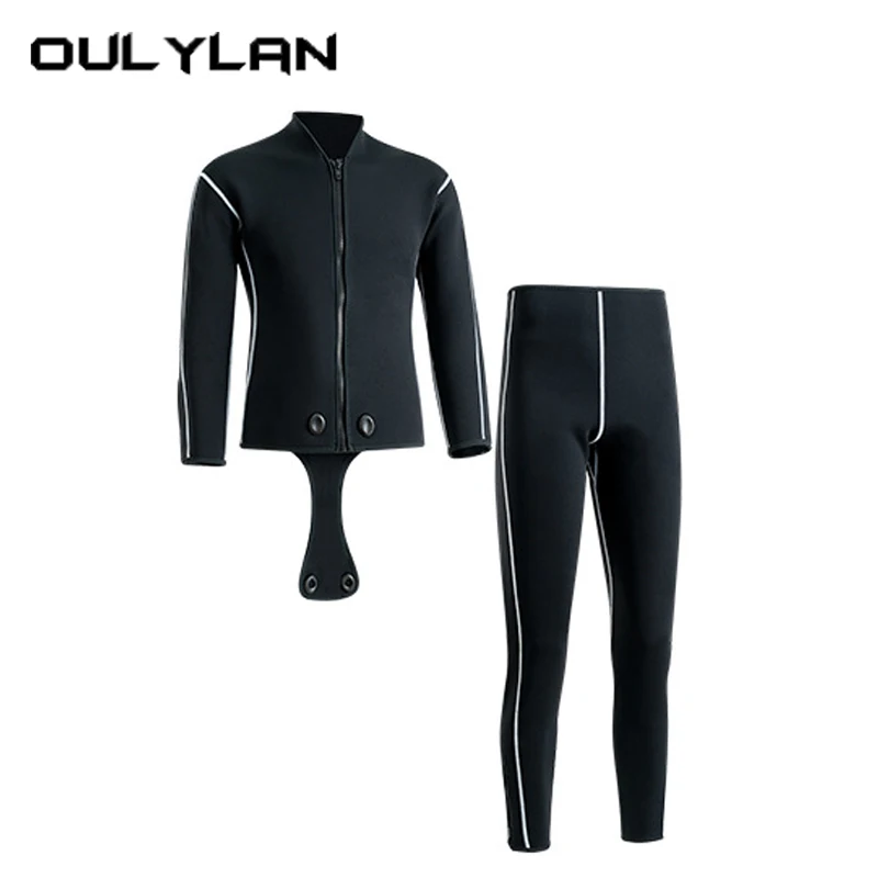 

2 Pieces Wetsuit 3MM Split Diving Suit Men Women Cold-Proof High Elasticity Snorkeling Surfing Swimsuit Winter Thermal Wetsuit