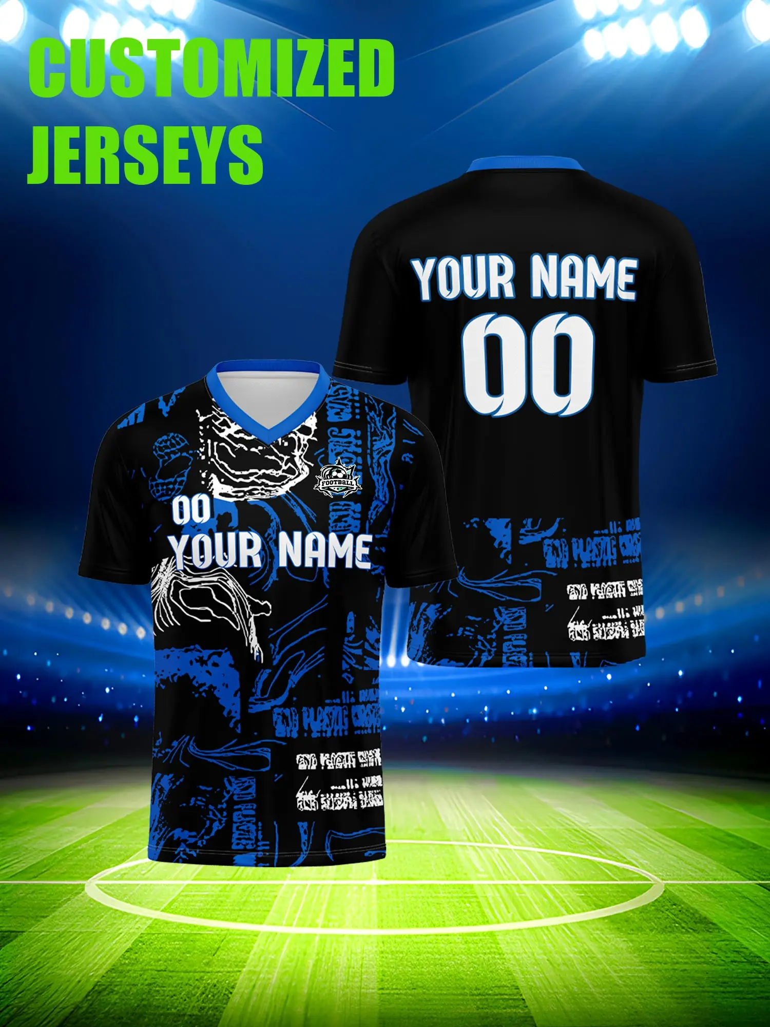 

Футбольная форма на заказ с индивидуальным изображением, номером и именем, повседневная уличная одежда для футбола