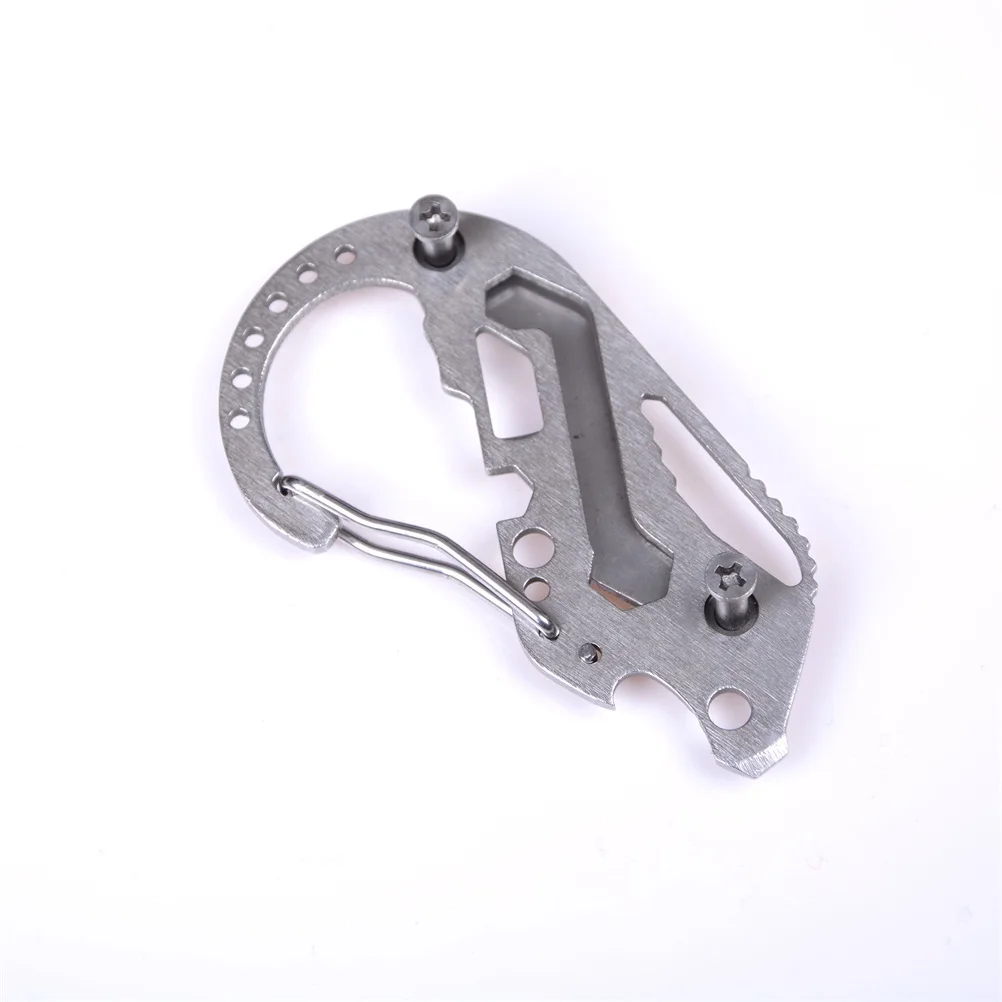 

Outdoor Multitool Key Holder Wrench Portable Universal Carabiner Stainless With Bottle Opener