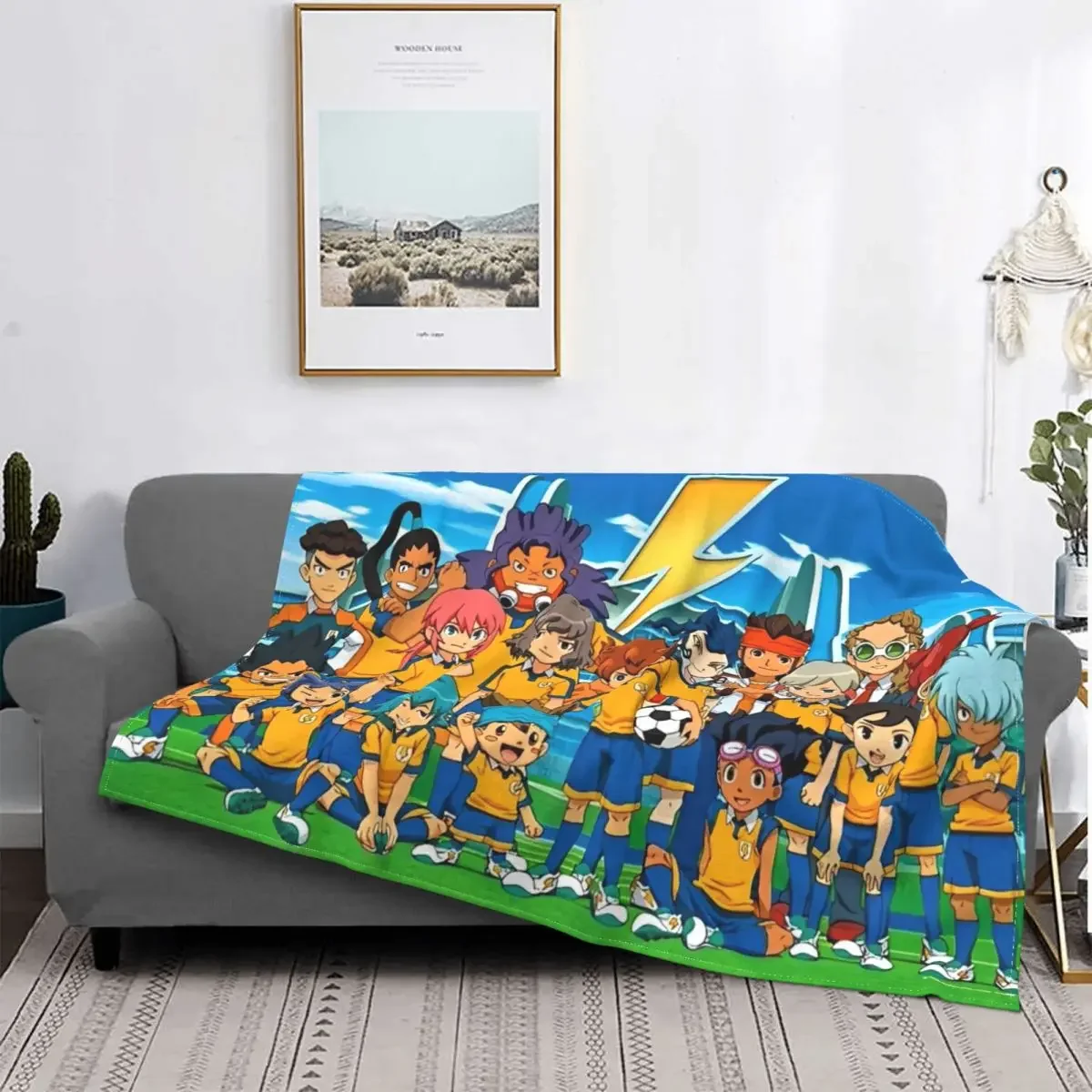 Inazuma Eleven Anime Game Blanket Flannel Spring Autumn RPG Cartoon Portable Super Soft Throw Blankets for Bed Car Bedspread