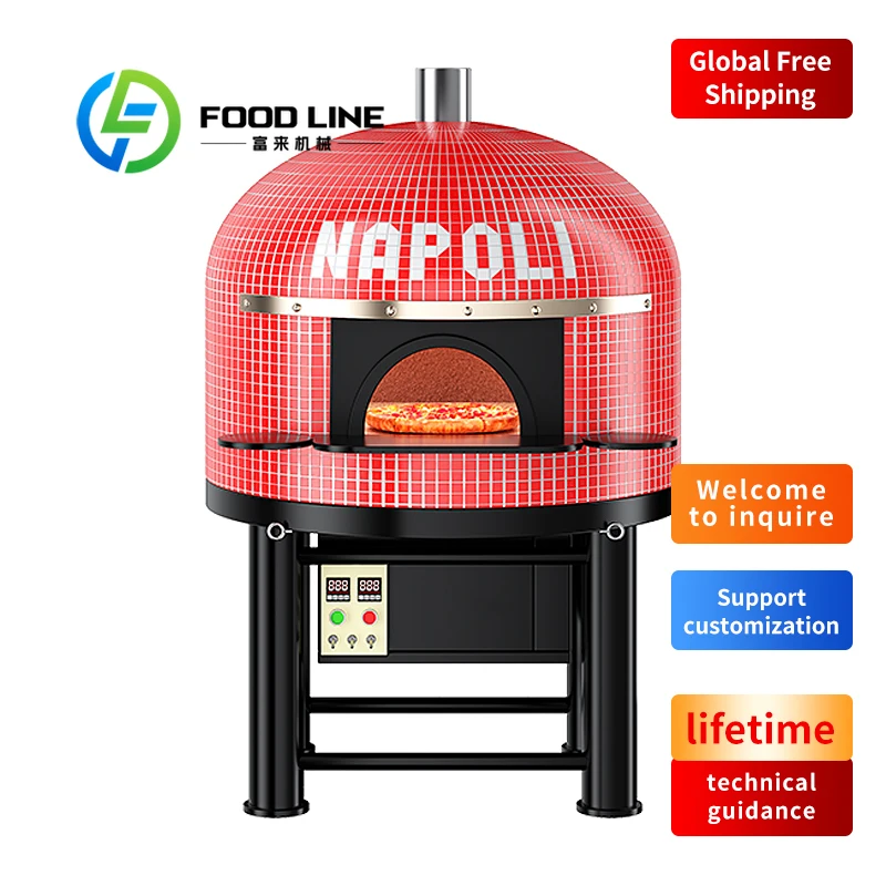 Customize Italian BBQ And Baking Electric Pizza Kiln Oven For Commercial Use Gas Powered For Bakeries