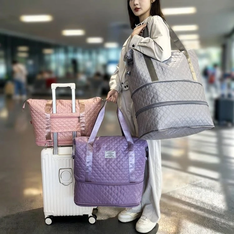 大容量トラベルバッグフィットネススイミングバッグハンドヘルド拡張可能な出張荷物バッグ軽量トラベルバッグ