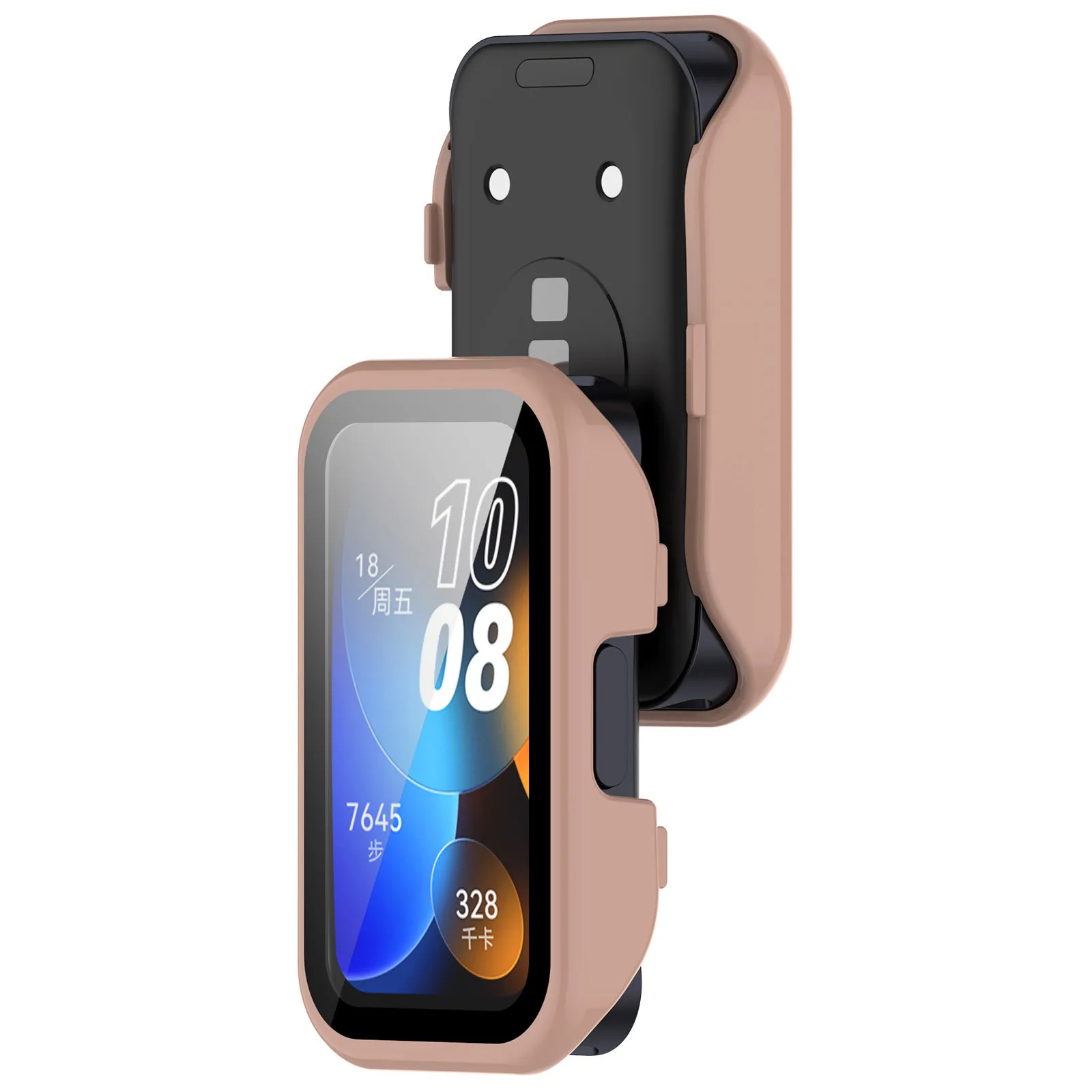 Hard Edge Shell Protetor De Tela De Vidro, Full Frame Case para Huawei Band 9, 8, 7, 6 Pro, Pulseira Inteligente, Bumper Cover Acessórios