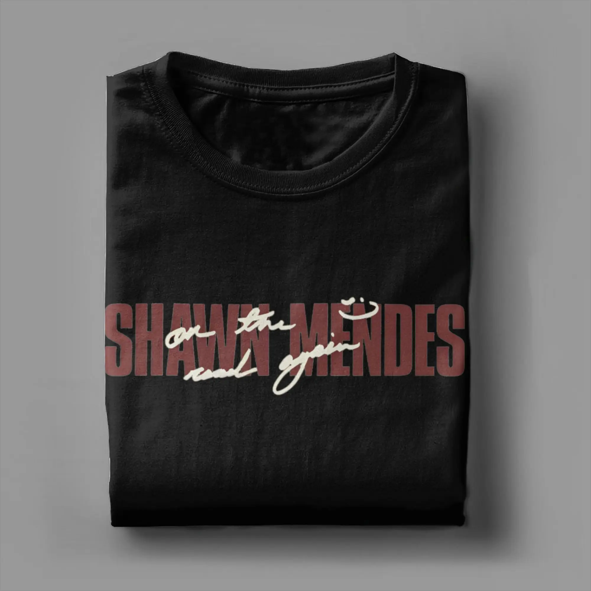 شون مينديز شعار تي شيرت للرجال متعة 100% قطن تي شيرت جولة الرقبة قصيرة الأكمام تي شيرت الملابس الأصلية