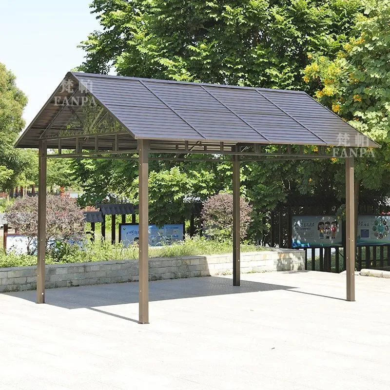 For Outdoor Courtyard Garden Villa Balcony Aluminum Pavilion Mobile Shading Roof Gazebo Household Portable Sun Shelter