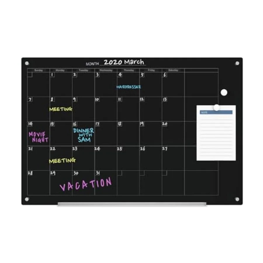 

Glass Dry-Erase Board Set - - for Wall - Monthly Planner